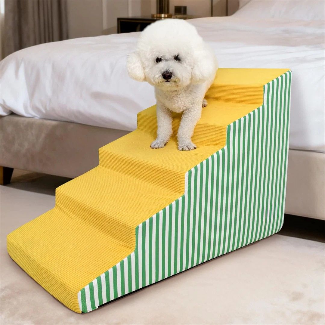 Pet Stairs High Density Foam Dog Access Ramp 5 Step 81x40.5x54cm