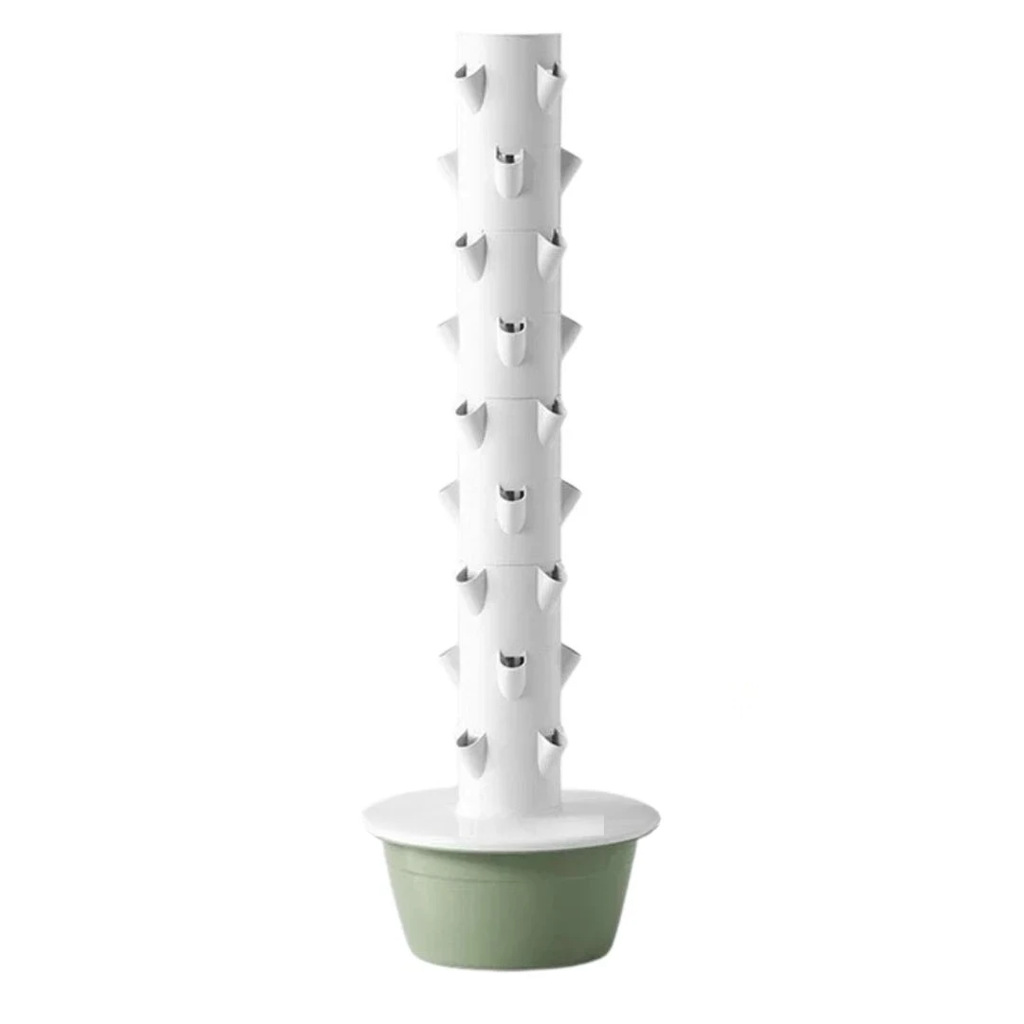Hydroponic Tower Garden 165x53cm Vertical Soilless Growing System for Vegetables Herbs and Indoor Gardening