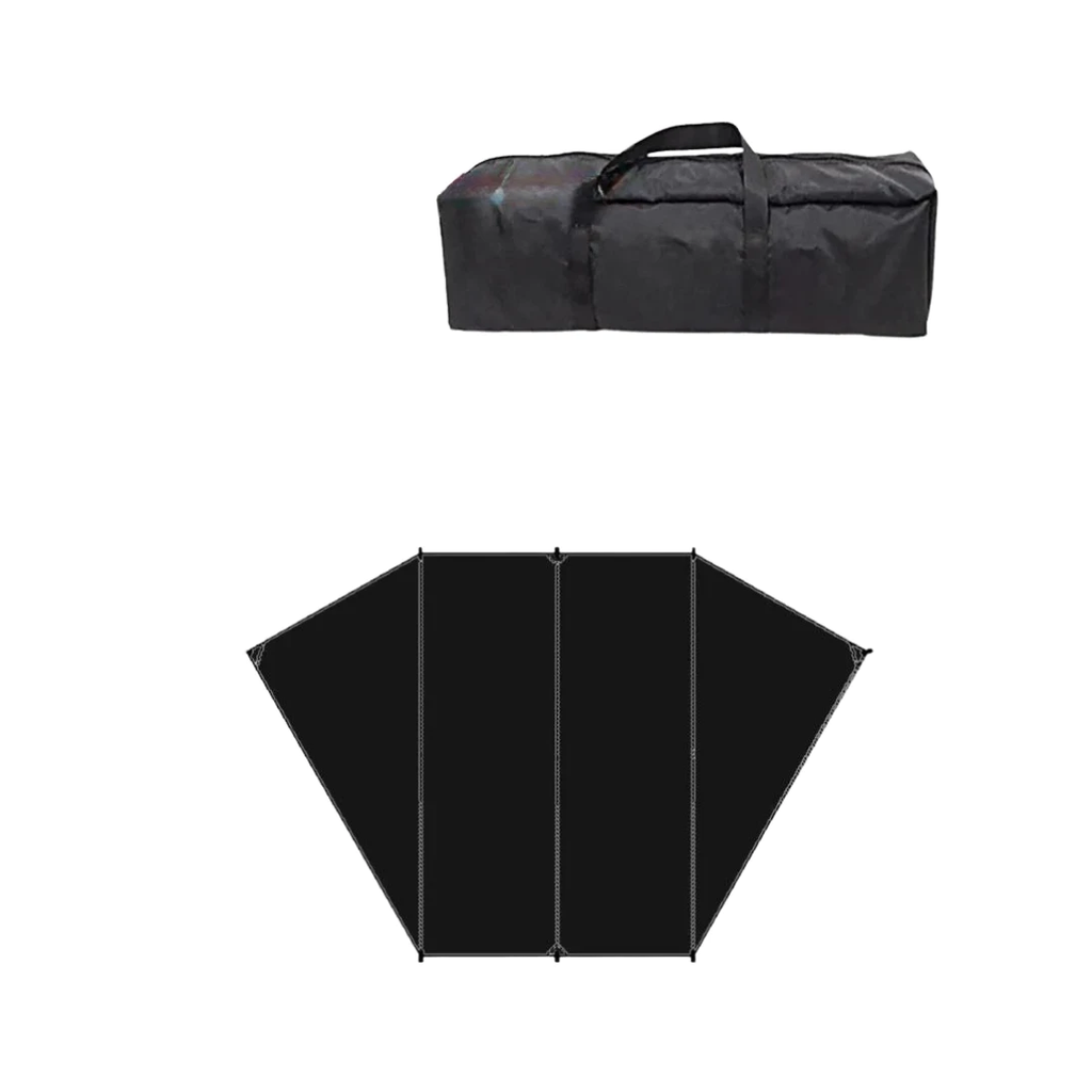 4 × 2.5m Car Side Sunshade Awning Tarp 210D Waterproof Black Coated SUV Camping Canopy Shelter Cloth Only