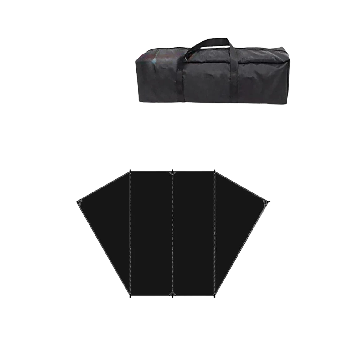 4 × 2.5m Car Side Sunshade Awning Tarp 210D Waterproof Black Coated SUV Camping Canopy Shelter Cloth Only