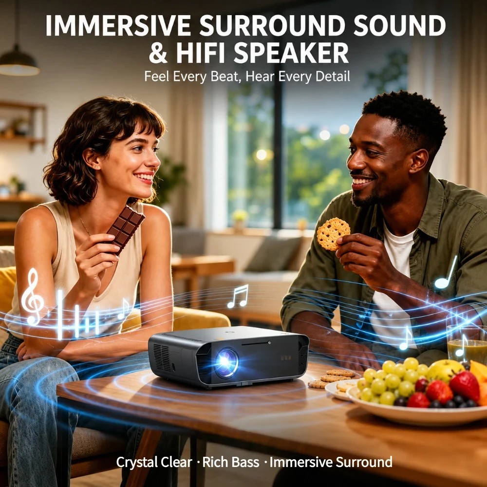 4K Smart Projector 4000 ANSI Native 1080P Google TV with Official Netflix Auto Focus WiFi Home Theatre Beamer