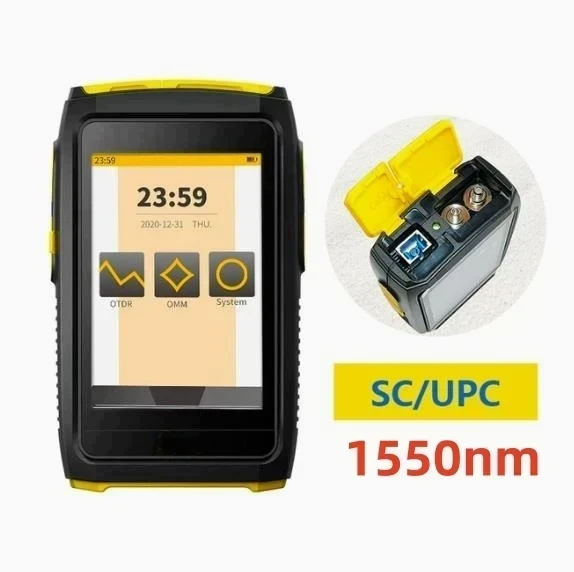 Mini OTDR Active Fiber Live Test 1550nm 20dB 80KM Fiber Reflectometer Touch Screen OPM VFL OLS Tester 11.7x7x3.3cm