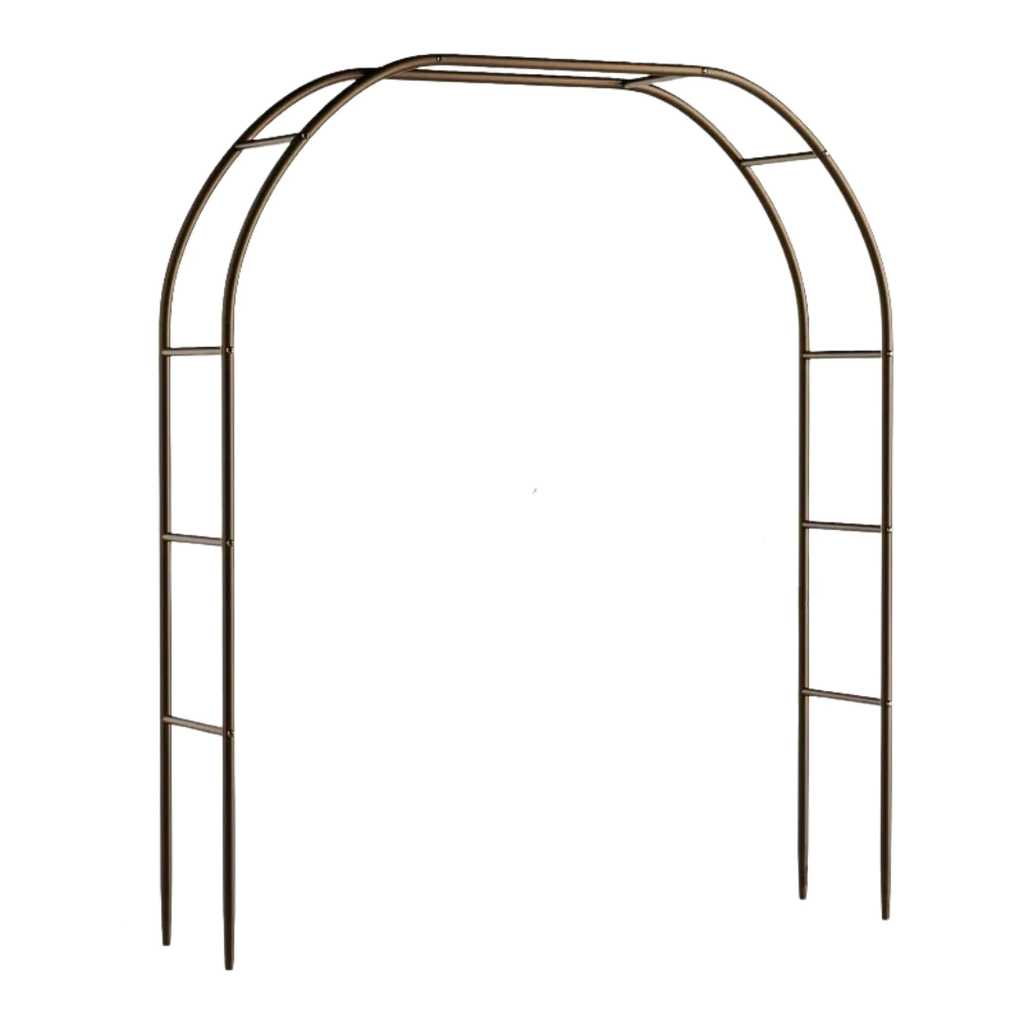 Heavy Duty Metal Garden Arch Gothic Wedding Arbor Steel Frame Climbing Plant Trellis Black 168 × 36 × 238cm