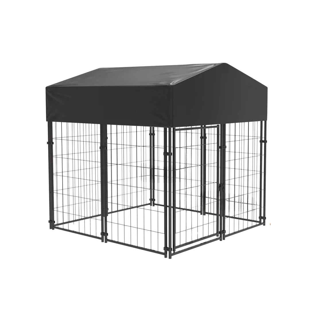 Heavy Duty Dog Kennel Welded Metal Playpen Large Animal Cage for Outdoor And Indoor Use Pet 127x120x134cm