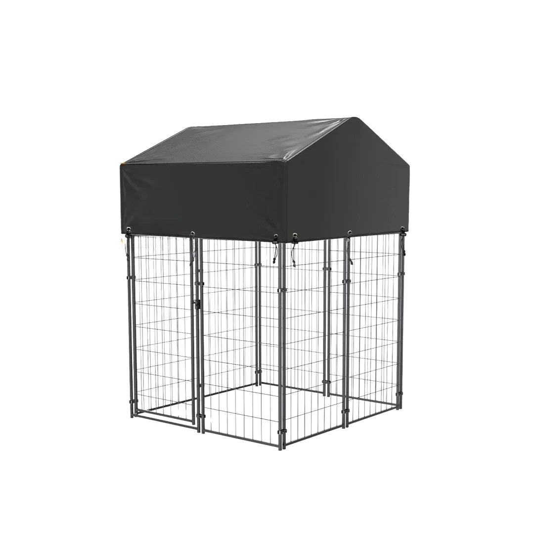 Heavy Duty Dog Kennel Welded Metal Playpen Large Animal Cage for Outdoor And Indoor Use Pet 127x120x165cm