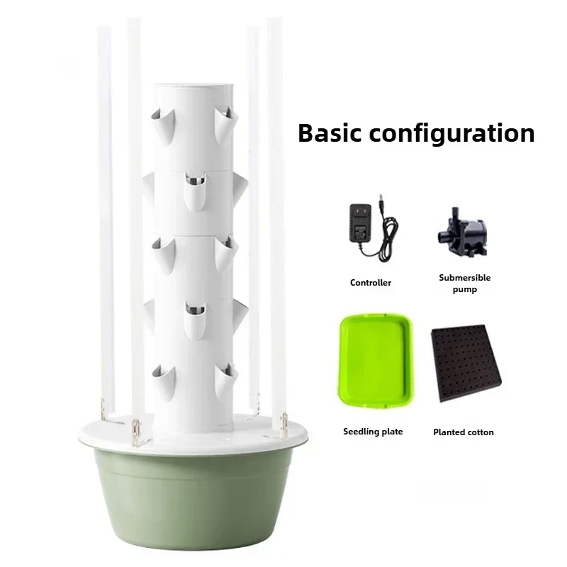 Hydroponic Tower Garden Vertical Soilless Growing System for Vegetables Herbs Lettuce and Indoor Gardening