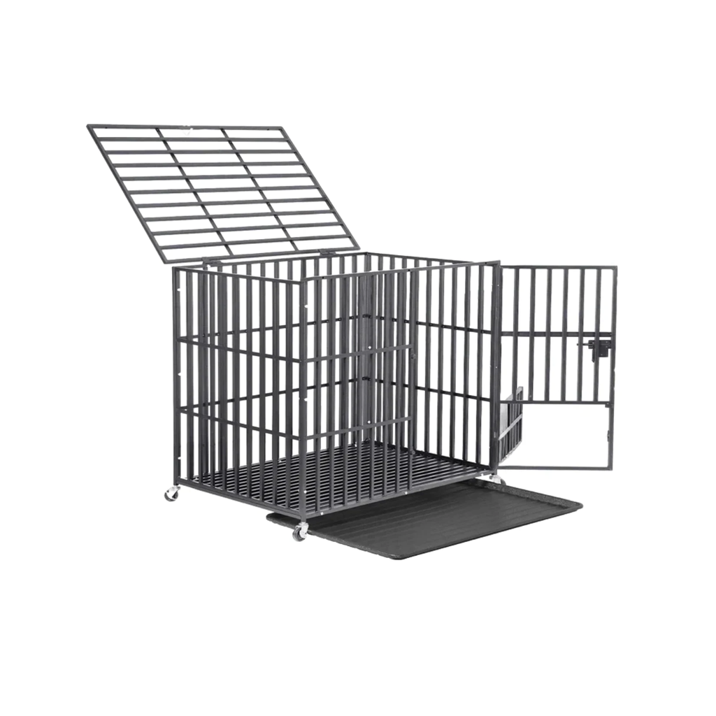 Dog Crate Dog Kennel Pet Crate XL Heavy Duty Foldable 107 x 77.5 x 94 cm