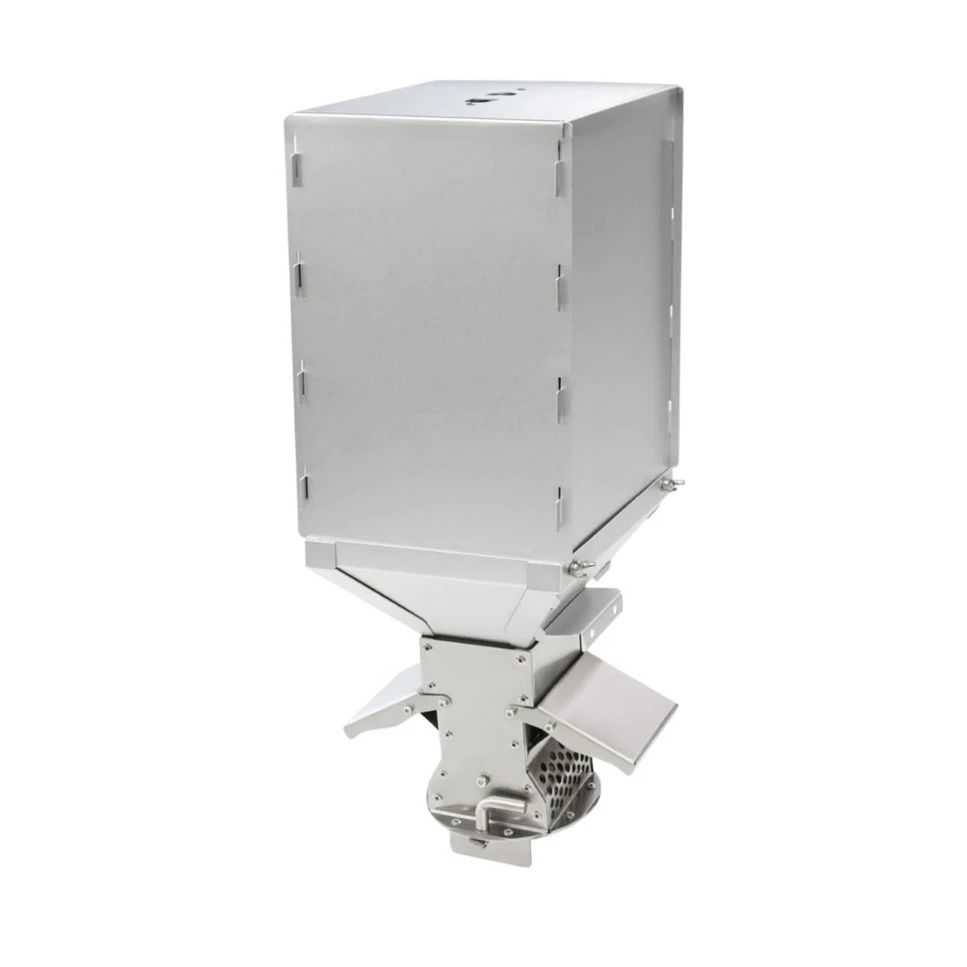Pellet Hopper Gravity Feed Fuel Storage Bin Stainless Steel 5L Capacity for Pellet Stove Burner Black 16.1 x 16.5 x 46.1cm