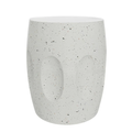 Concrete Side Table 46x39x34cm Lightweight Indoor Outdoor Accent Stool White End Table