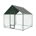 Metal Chicken Coop 300x207x276cm Outdoor Poultry Cage with Waterproof Cover Heavy Duty Duck Run Enclosure