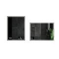 LED Bathroom Mirror Round Touch Screen Waterproof Anti Fog Vanity Mirror Wall Mounted for Wash Basin Shower Use 60x80 cm