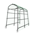 U-Shaped Metal Garden Trellis Climbing Plant Support Frame Vegetable Vine Grow Stand Black Green 120 × 182 × 222cm