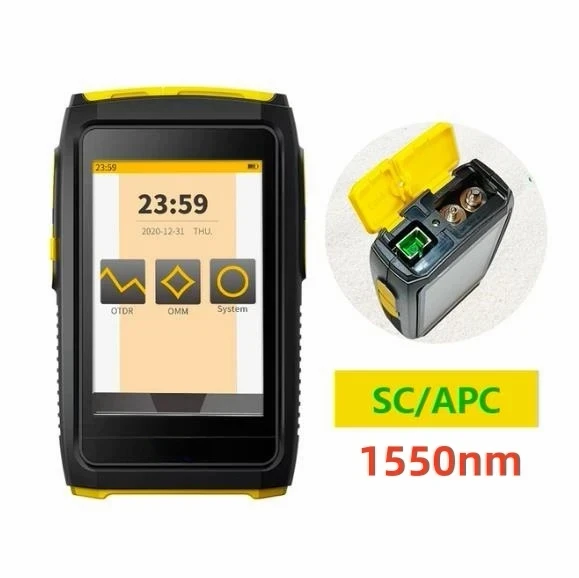 Mini OTDR Active Fiber Live Test 1550nm 20dB 80KM Fiber Reflectometer Touch Screen OPM VFL OLS Tester 11.7x7x3.3cm