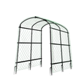 U-Shaped Metal Garden Trellis Climbing Plant Support Frame Vegetable Vine Grow Stand Black Green 105 × 162 × 160cm