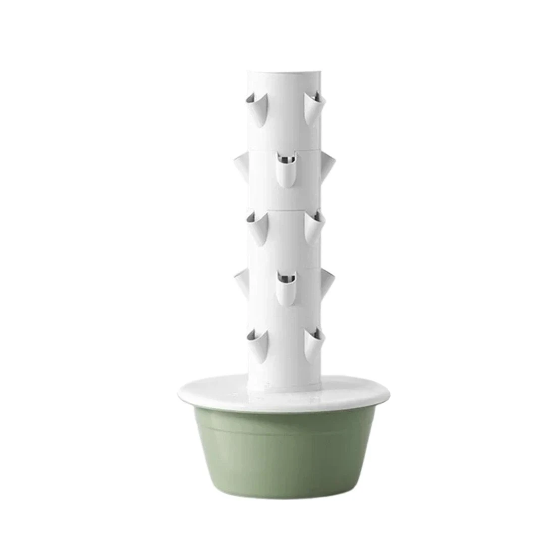 Hydroponic Tower Garden 105x53cm Vertical Soilless Growing System for Vegetables Herbs and Indoor Gardening