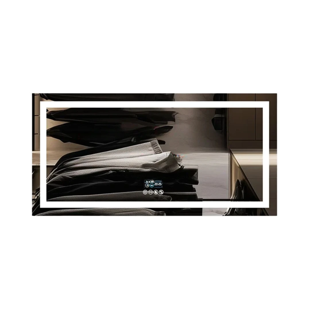 Illuminated LED Bathroom Mirror 151x78cm with Bluetooth Speaker Anti-Fog 3 Color Modes Wall Mounted Vanity Mirror