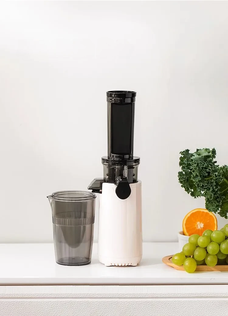 Mini Slow Juicer Automatic Fruit Juice Extractor Multifunctional Residue Separation Household Juicer Machine White AU