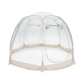Pop Up Bubble Tent 450x450x230cm Weatherproof Outdoor Screen House Large Camping Pod Patio Shelter Beige