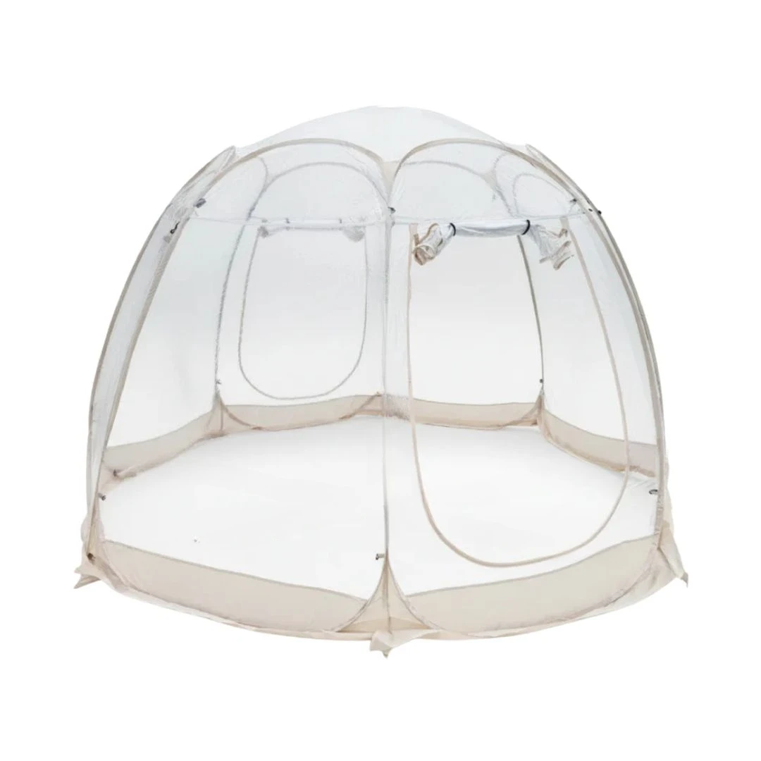 Pop Up Bubble Tent 450x450x230cm Weatherproof Outdoor Screen House Large Camping Pod Patio Shelter Beige