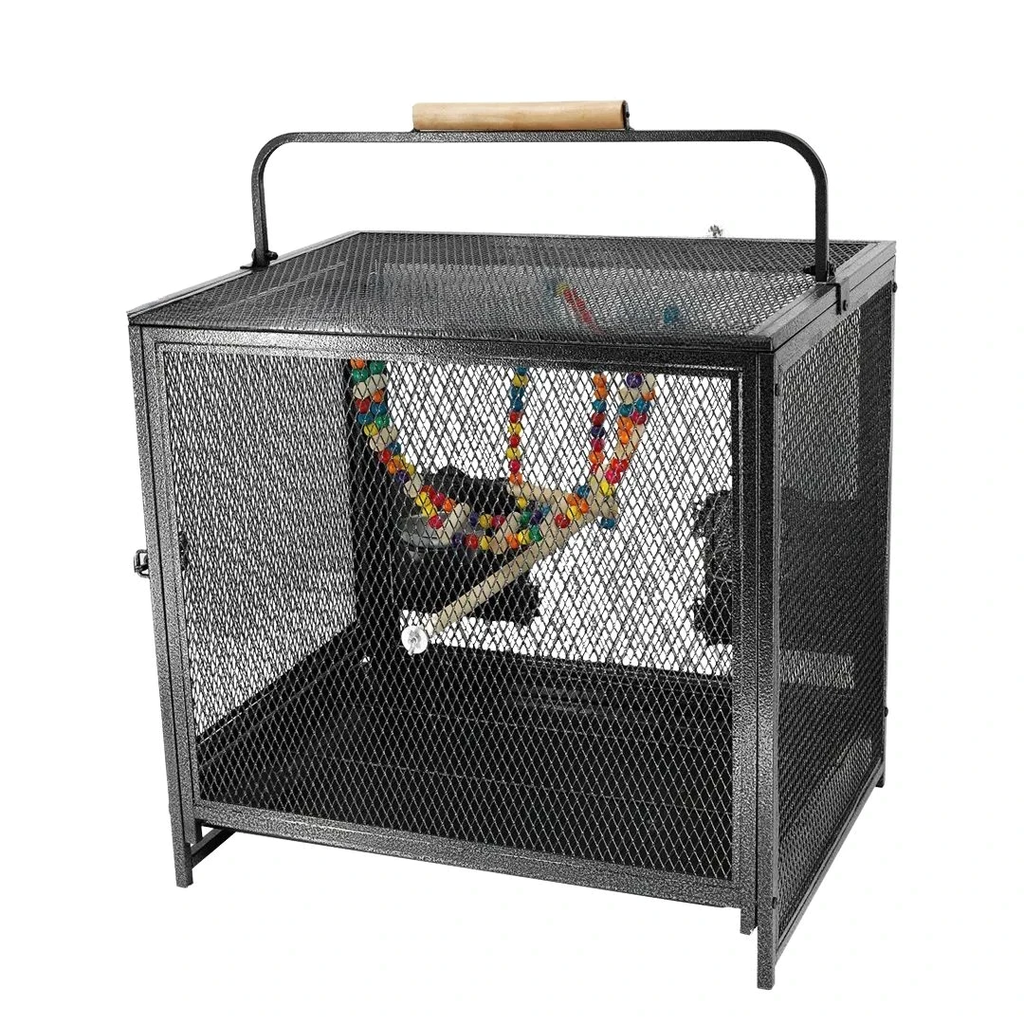 Bird Cage Large Metal Birdcage 58x46x56cm Indoor Pet Cage with Tray & Perches