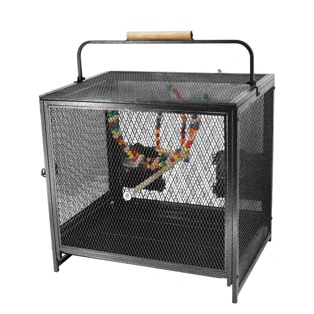 Bird Cage Large Metal Birdcage 58x46x56cm Indoor Pet Cage with Tray & Perches