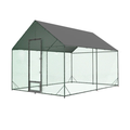 Metal Chicken Coop 300x405x276cm Outdoor Poultry Cage with Waterproof Cover Heavy Duty Duck Run Enclosure