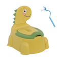 Cartoon Dinosaur Baby Potty Toddler Toilet Training Seat Splash Proof Urinal Beginner Toilet for Boys Girls Yellow 32.5×24.5×32cm
