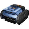 Cordless Robotic Pool Vacuum Cleaner Sonar Navigation Track Drive Wall Climbing 180W Brushless Motor 150Min Runtime Dark Blue