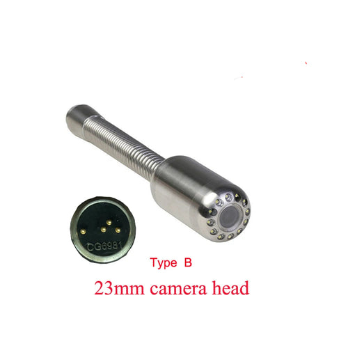 23mm Sewer Inspection Camera Replacement Head with 12 LED Lights Pipe Drain Camera Repair Part Type B