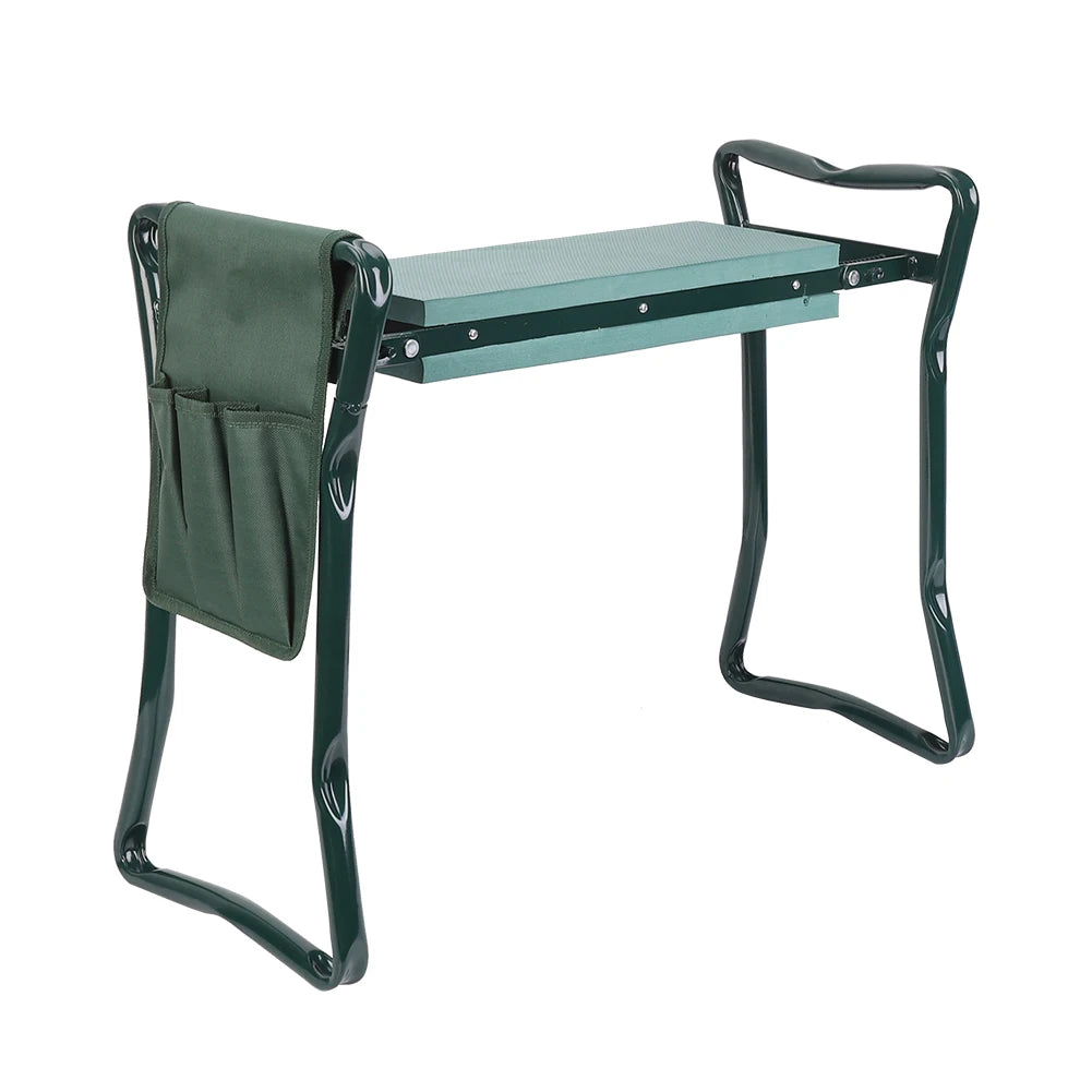 Garden Kneeler Seat Heavy Duty Folding Kneeling Stool Portable Padded Bench for Gardening Indoor Outdoor Use 150kg Load Army green 58.4x 27.9x 50.8cm