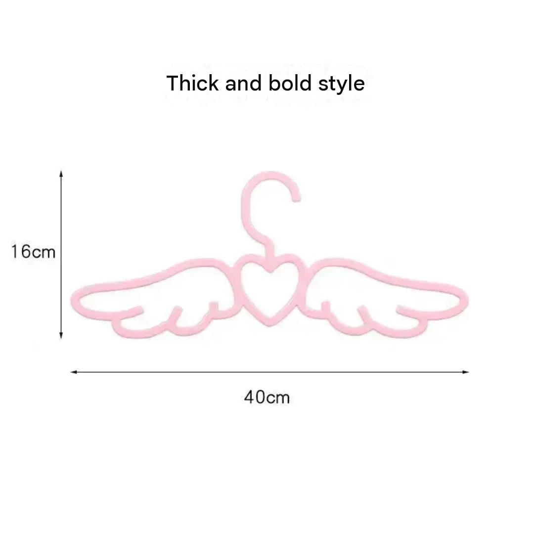 10pcs Angel Love Clothes Hangers Cute Seamless Household Rack for Clothes Tie Scarf Drying Storage Organizer Pink 40×16cm