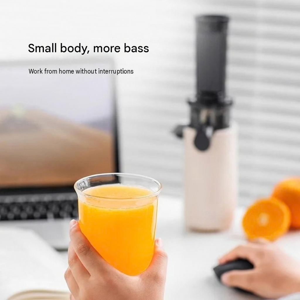 Mini Slow Juicer Automatic Fruit Juice Extractor Multifunctional Residue Separation Household Juicer Machine White AU