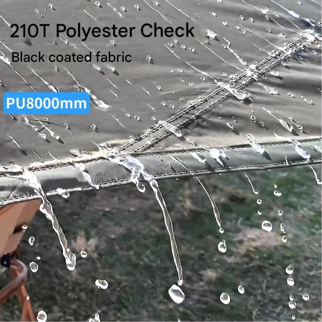 5.1 × 5.1m Large Octagon Camping Tarp Waterproof Coated Outdoor Awning Sunshade Shelter Black Tarp Only
