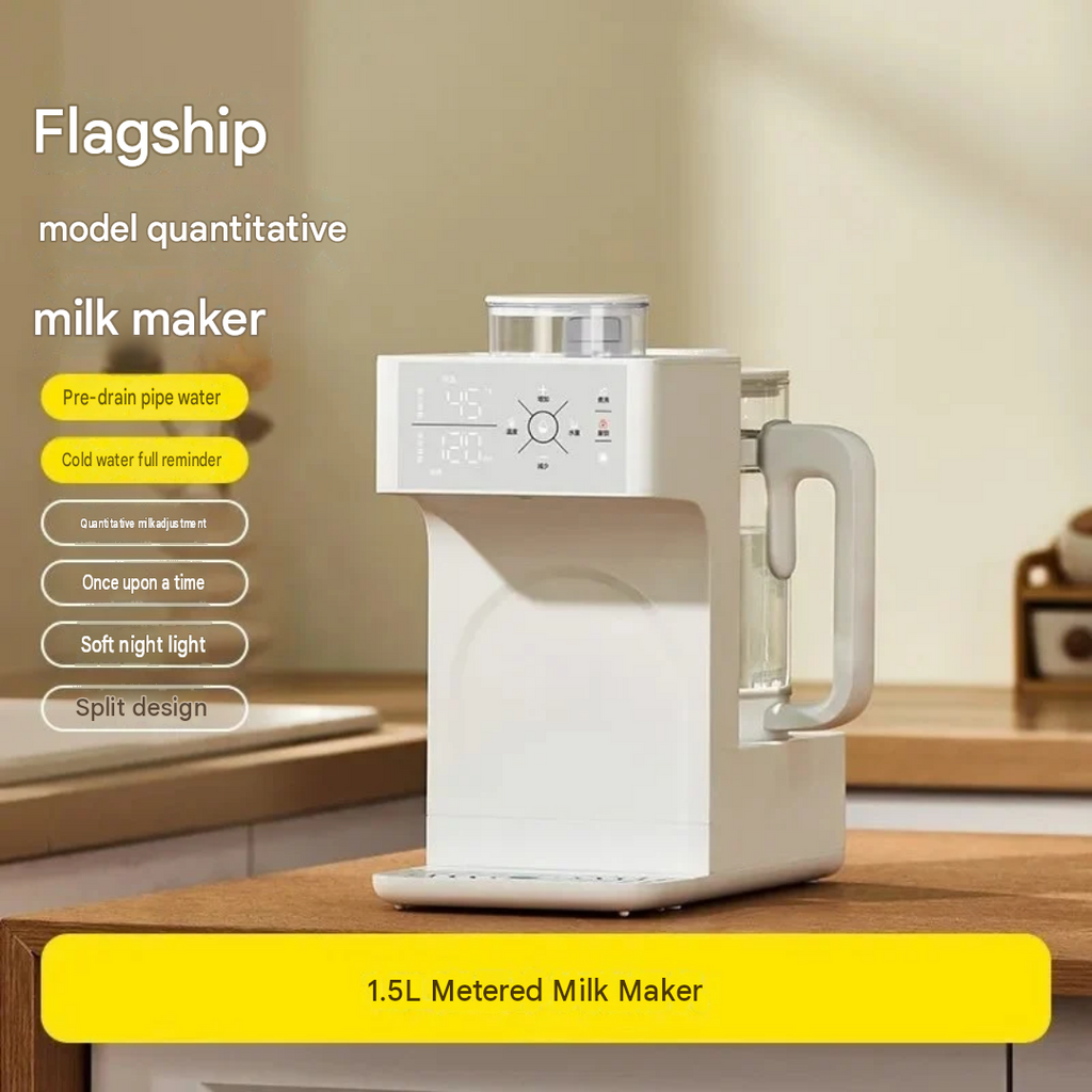 Full Glass Electric Kettle Constant Temperature Water Dispenser Milk Preparation Machine Quantitative Milk Mixer Cream 25×15.7×28cm