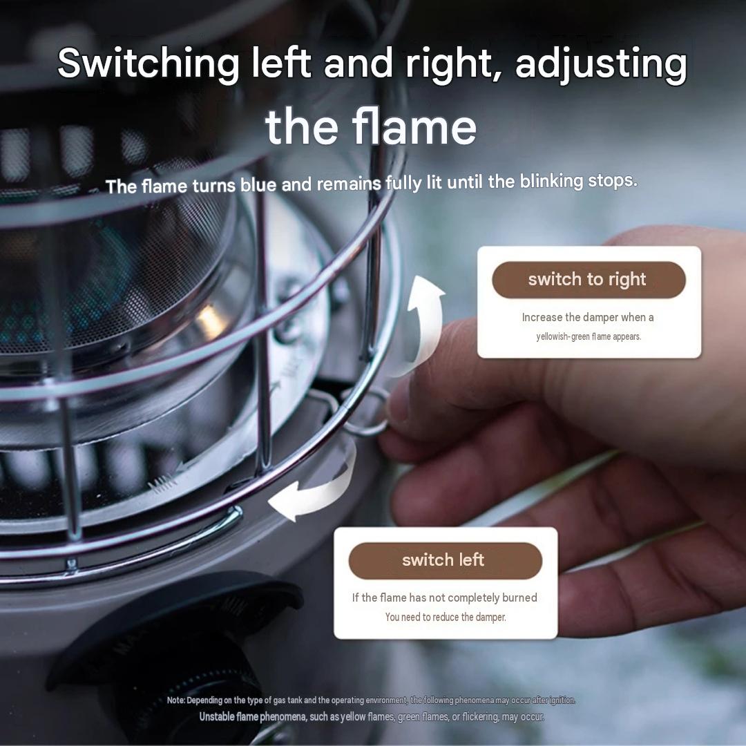 Multi Function Camping Gas Stove Heater Roasting Burner Split Stove Portable Outdoor Hiking Liquefied Gas Khaki