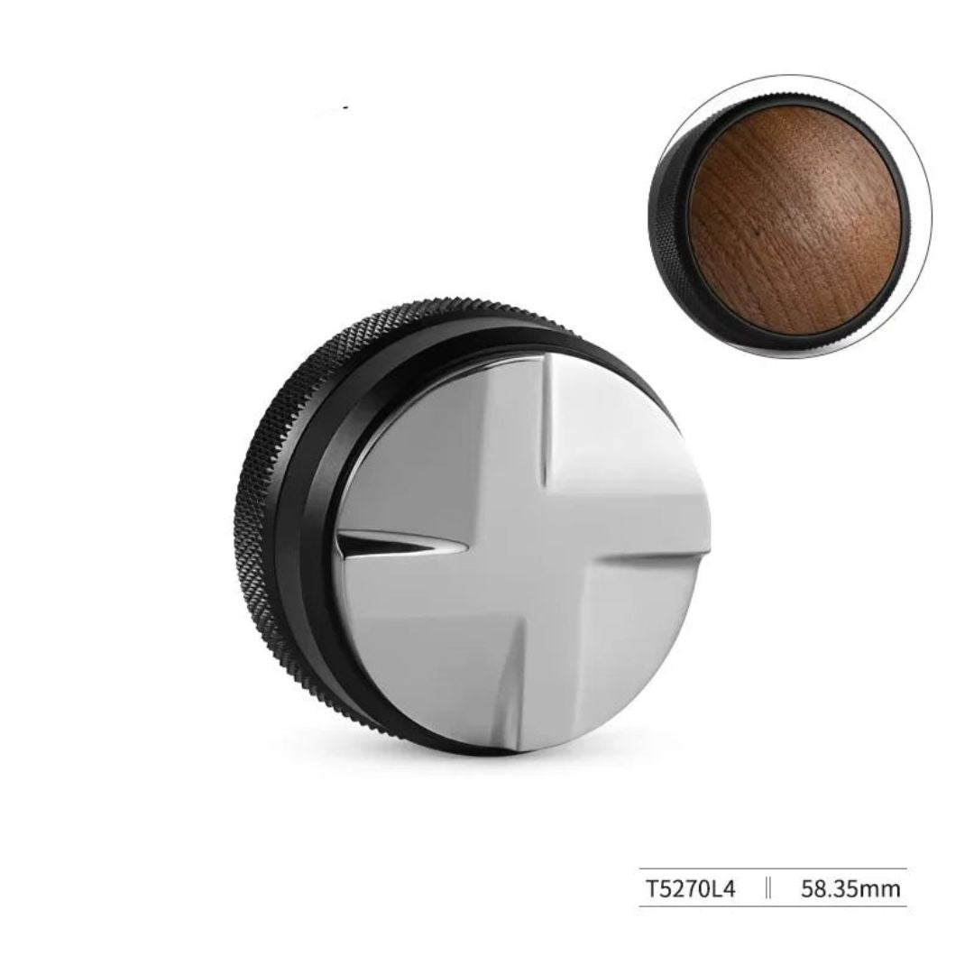 58.35mm Coffee Distributor Leveler with Cleaning Brush Set Espresso Coffee Tamper Distribution Tool