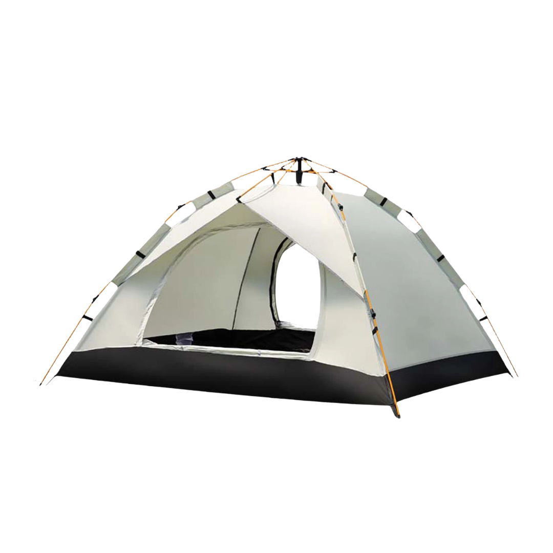 Pop Up Camping Tent 2-3 Person Instant Setup Portable Outdoor Tent with Mesh Window Lightweight Travel Shelter Silver 210x190x135cm