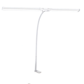 LED Desk Lamp Double Head Architect Office Light Eye Caring Stepless Dimmable Adjustable Gooseneck Study Work Lamp White