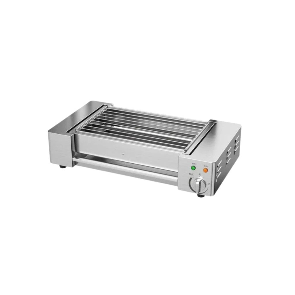 Electric Smokeless BBQ Grill Cast Iron Indoor Commercial Grill for Skewers and Seafood