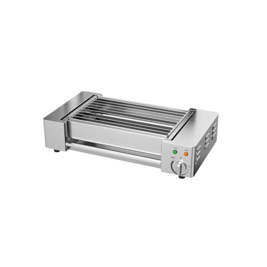 Electric Smokeless BBQ Grill Cast Iron Indoor Commercial Grill for Skewers and Seafood