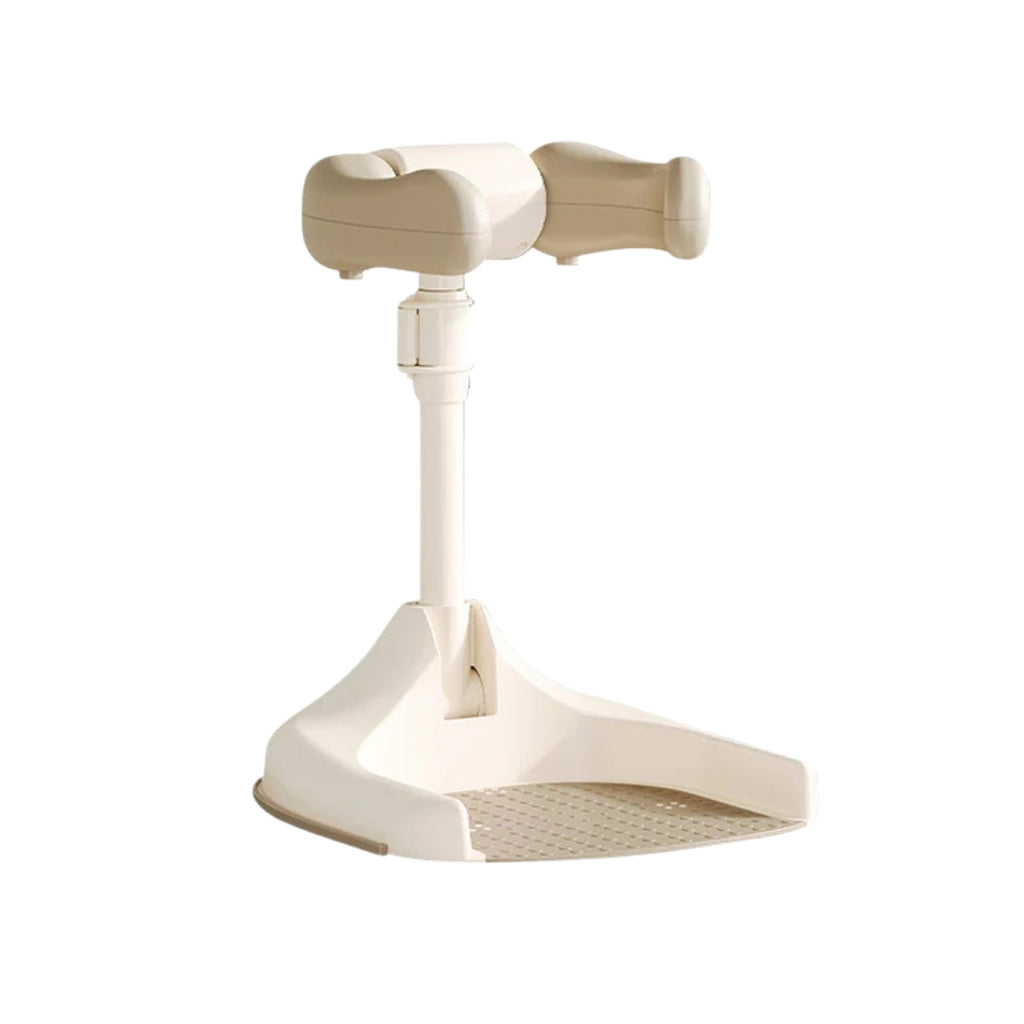 Adjustable Kids Shower Rack Non Slip Foldable Portable Baby Bath Support Stand Bathing Device 6-36 Months Khaki