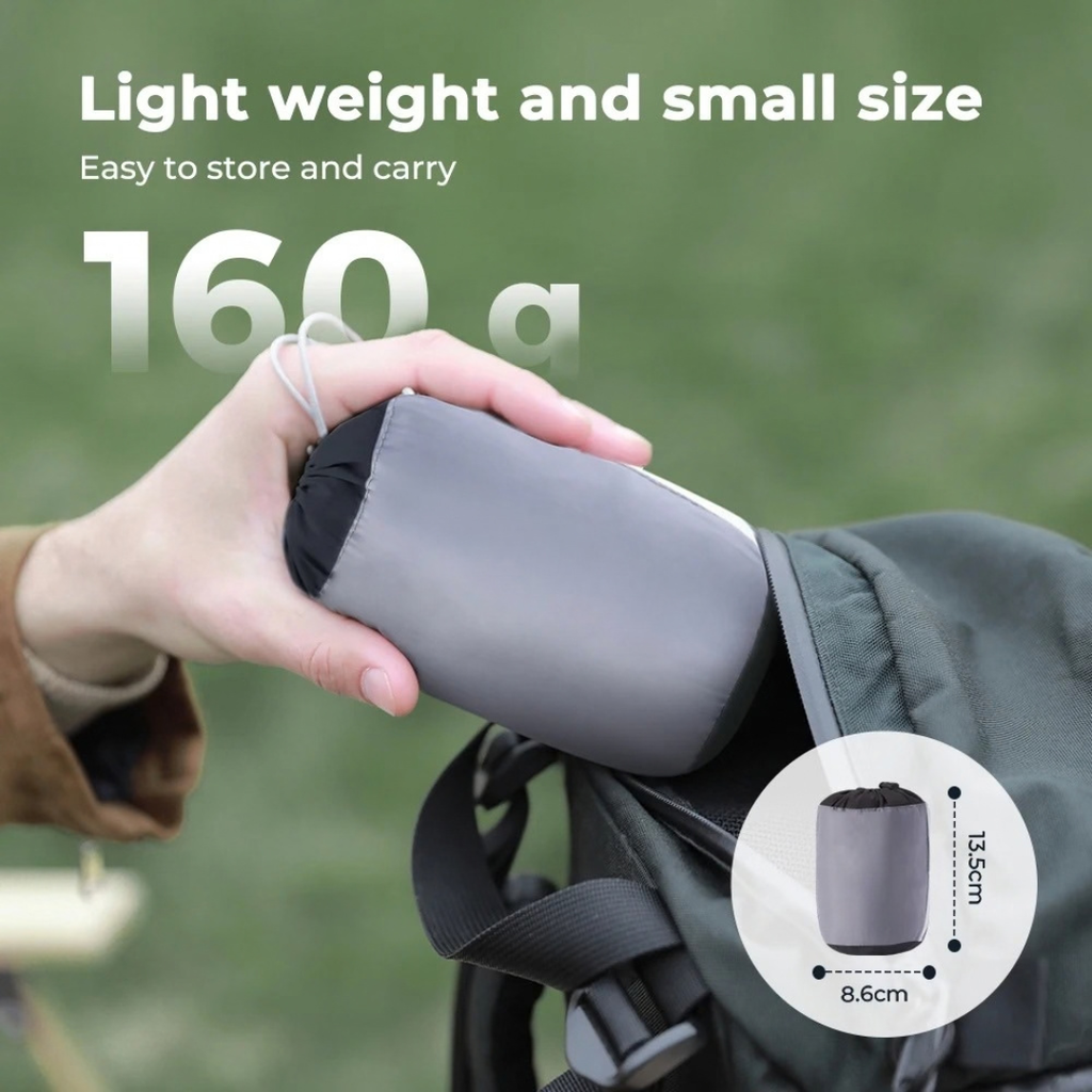 Inflatable Camping Pillow Ergonomic Travel Pillow Lightweight Washable Cushion for Home Outdoor Hiking Camping Black 42×30×10cm