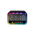 WiFi 6 Security Camera Alarm Clock with RGB Bluetooth Speaker 4K HD Motion Detection Remote Viewing 12x6.03x7.63cm