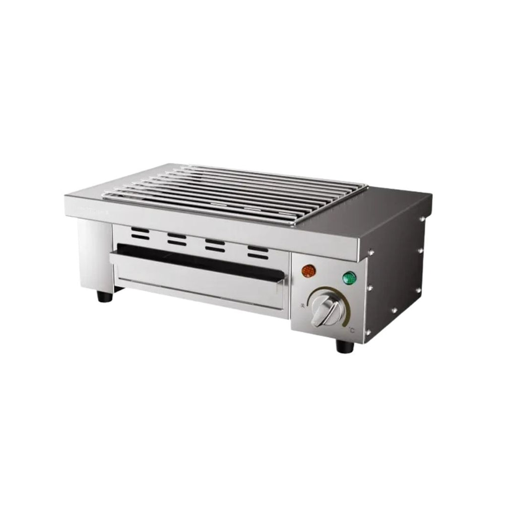 Electric Smokeless BBQ Grill Cast Iron Indoor Commercial Grill for Skewers and Seafood