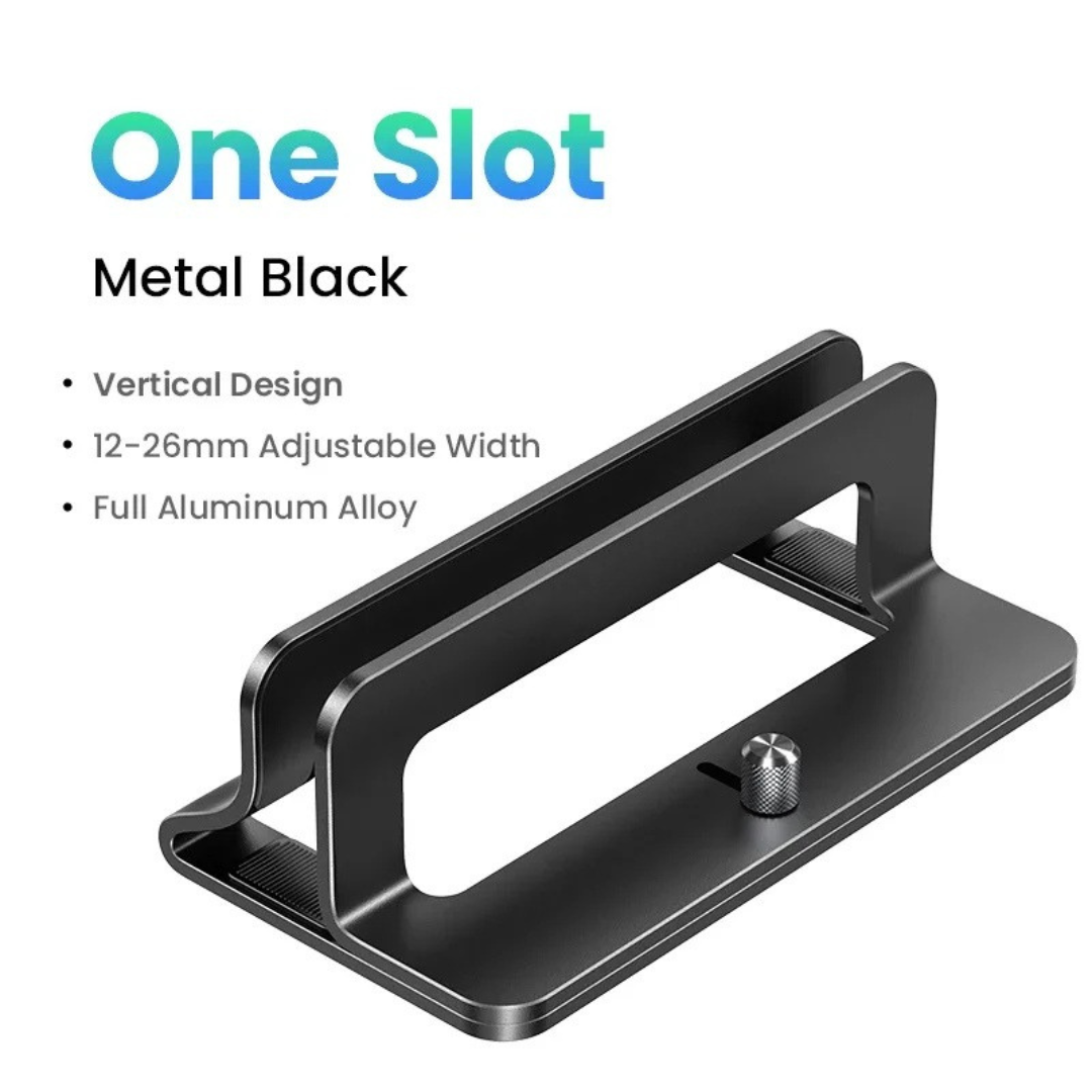 Vertical Laptop Stand Aluminum Holder for MacBook Pro Air Notebook Tablet Phone Support Single Slot Portable Desktop Stand