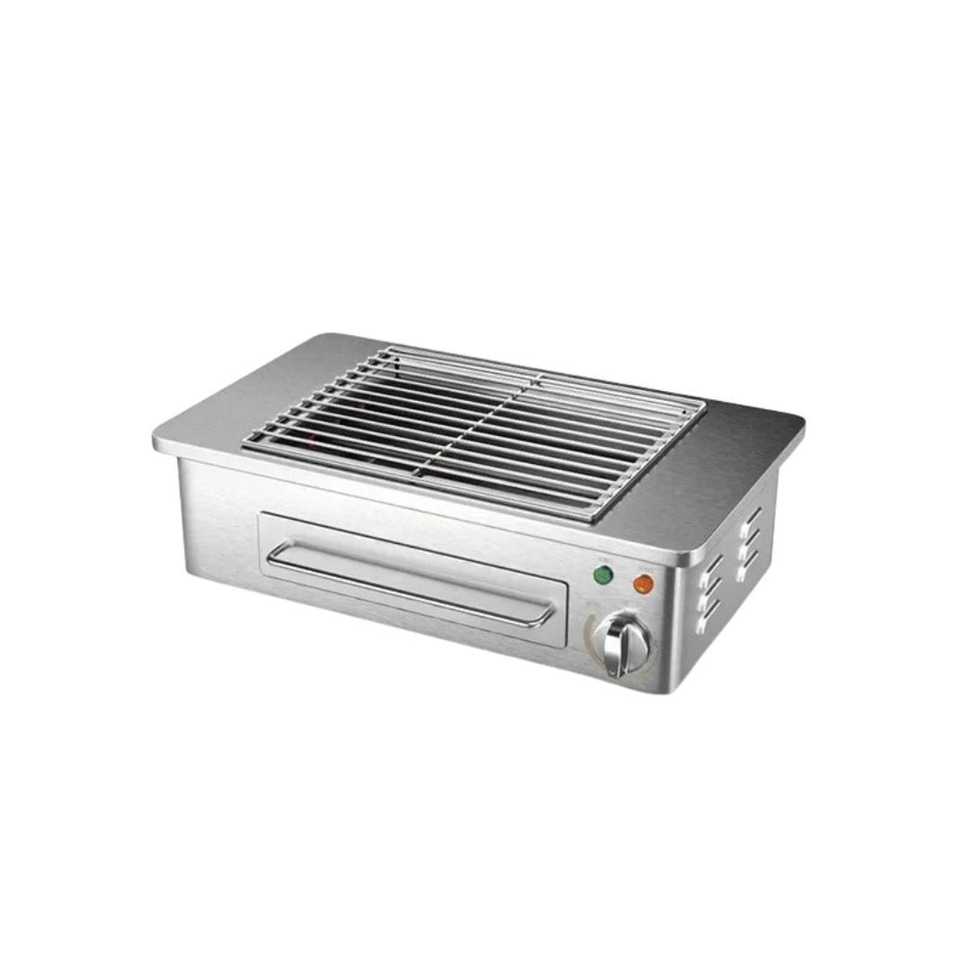 Electric Smokeless BBQ Grill Cast Iron Indoor Commercial Grill for Skewers and Seafood