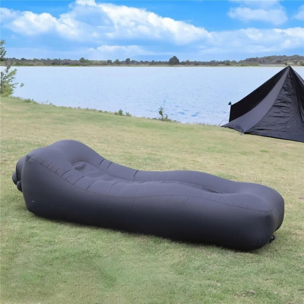 Inflatable Sofa Bed Extra Wide Non-Roll Design 190 x 70 cm for Beach Garden Indoor