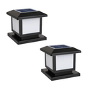 2 Pack Solar LED Outdoor Landscape Pillar Lamps Waterproof Garden Lights Classical Style Remote Control Solar Lights 15×15×14.5cm