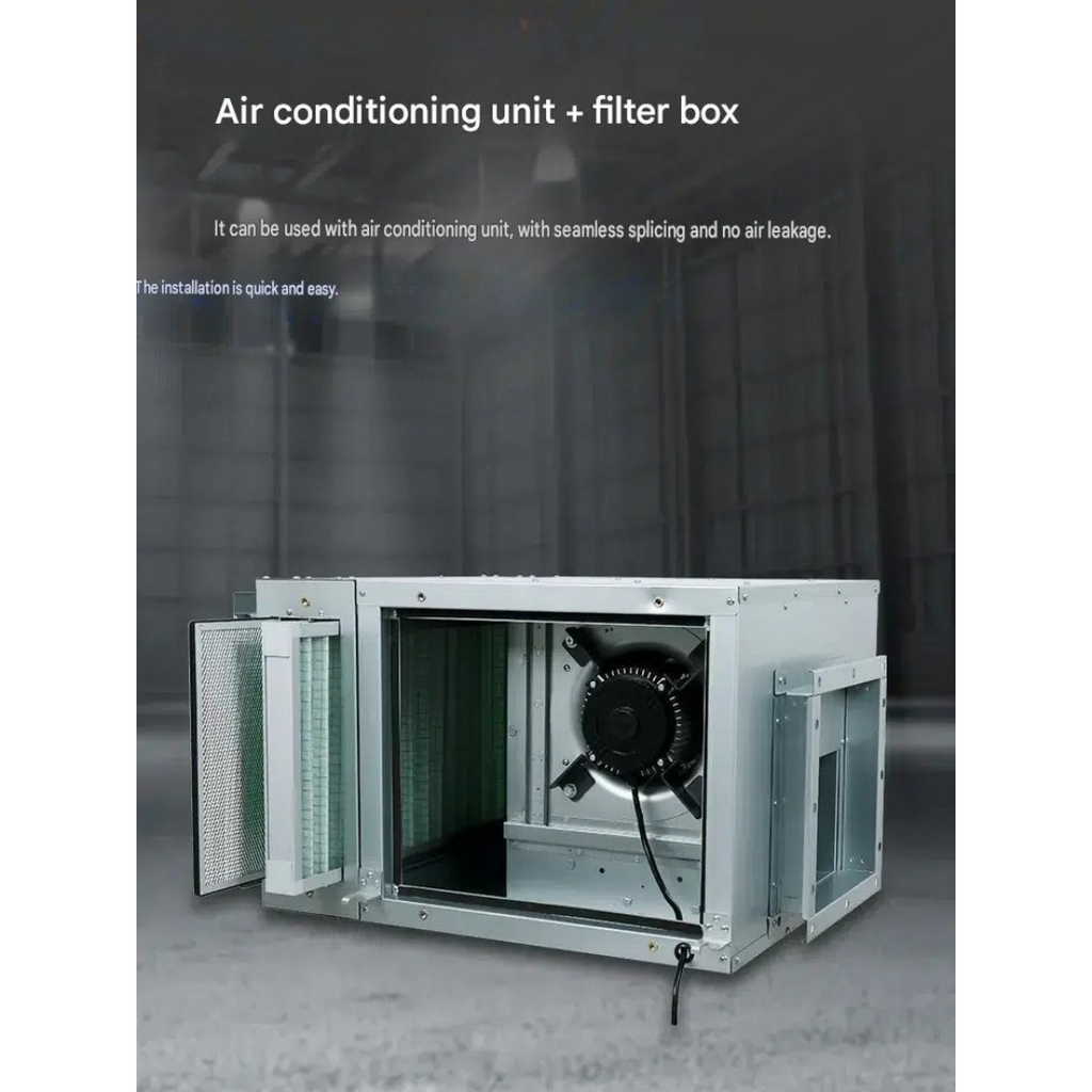 Air Purification Filter Box Smoke Dust Removal Particulate Gas Odor Filter Purifier Unit Indoor Air Cleaning 75.9×16×53.5cm