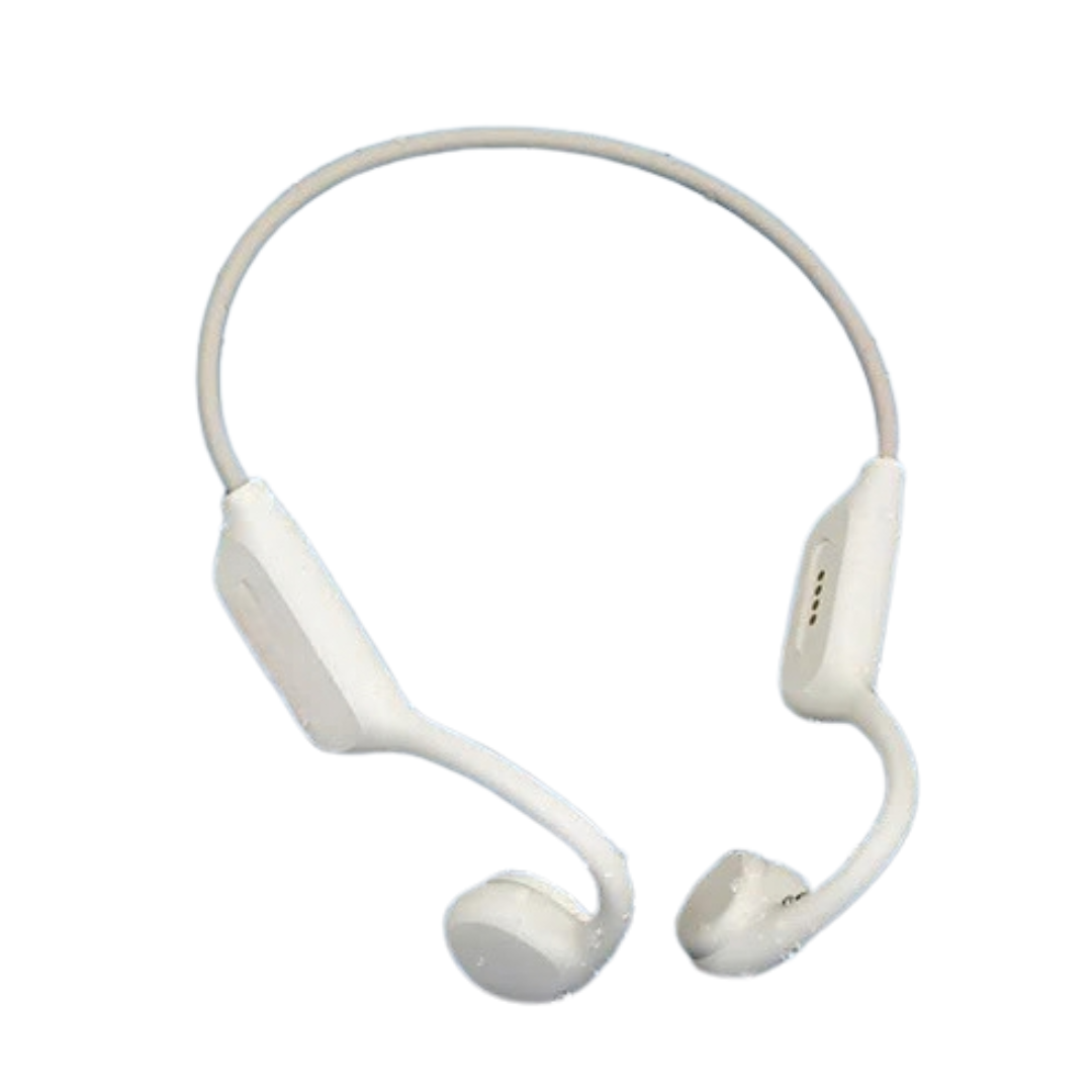 Bone Conduction Headset Bluetooth 5.3 Wireless Headphones with Microphone Waterproof Swim Sports Earphones Cloud White 8GB